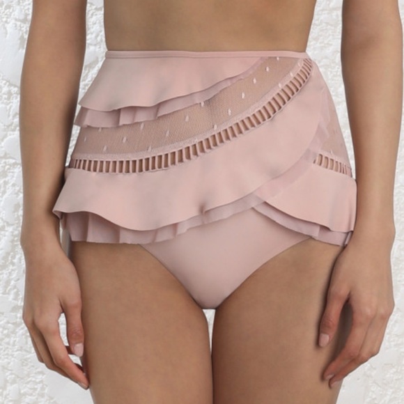 Zimmermann ruffle trim top and bottoms swimsuit sz AU 1 - Picture 7 of 13